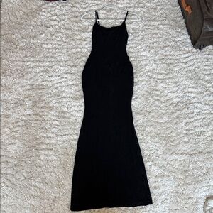 SKIMS Black Sleeveless Maxi Dress